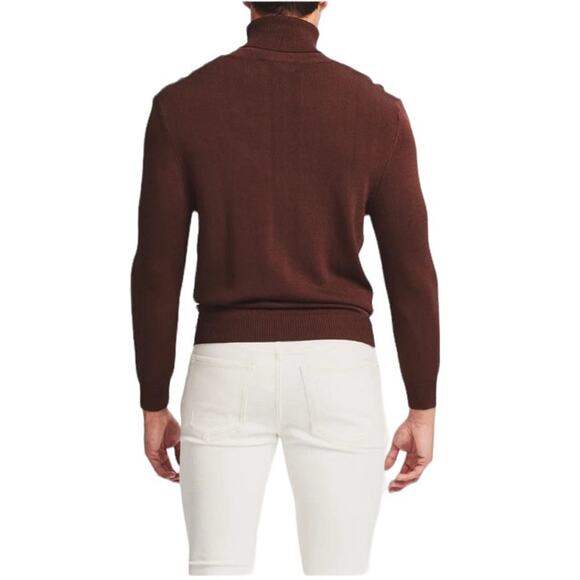 Ser.O.Ya Men's Weston Ribbed Knit Turtleneck in Dark Brown Size Large NWT - Picture 4 of 7